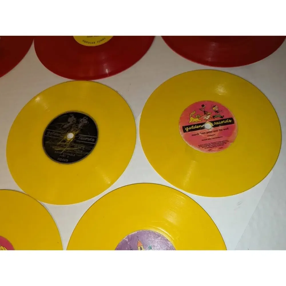Lot Children's Yellow Golden Red Wheaties Children's Records Playtime Christmas